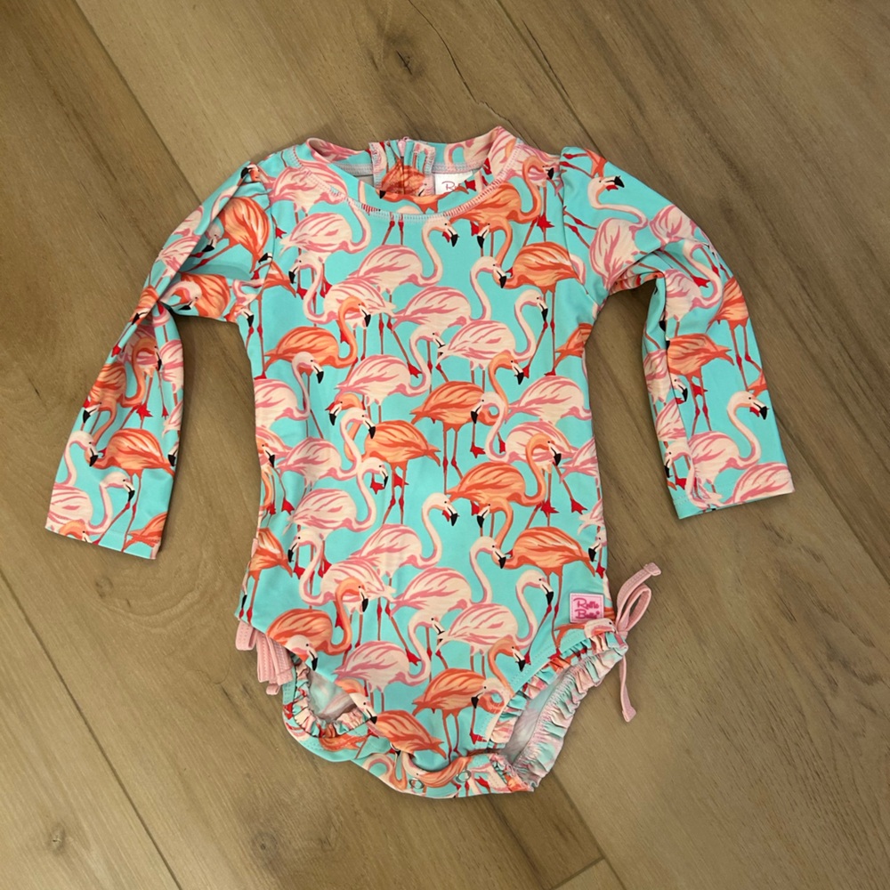 Ruffle Butts Flamingo Swimwear